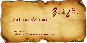 Zelina Áron névjegykártya